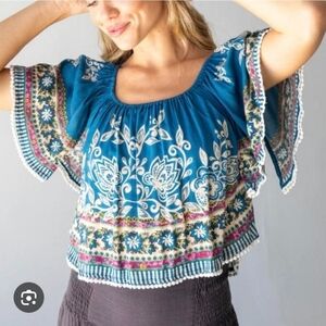 Natural Life Bohemian Floral Top